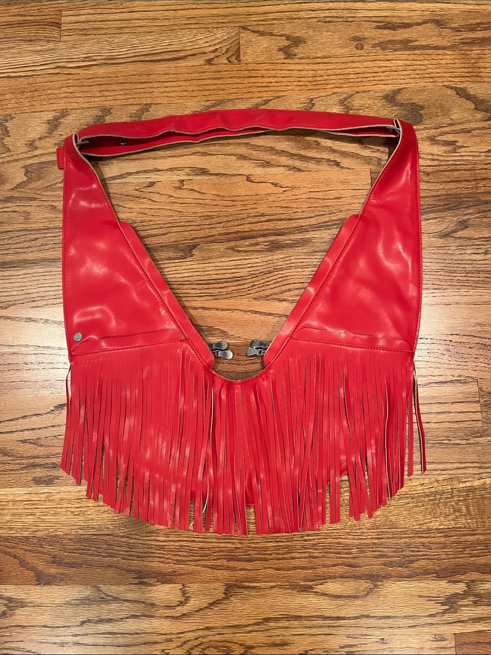 HTF SASH VEGAN LEATHER FRINGE BOHO COACHELLA FESTIVAL CROSSBODY SLING BAG
